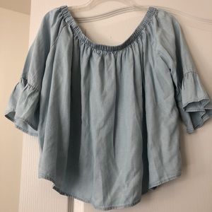 Off the Shoulder Denim Top